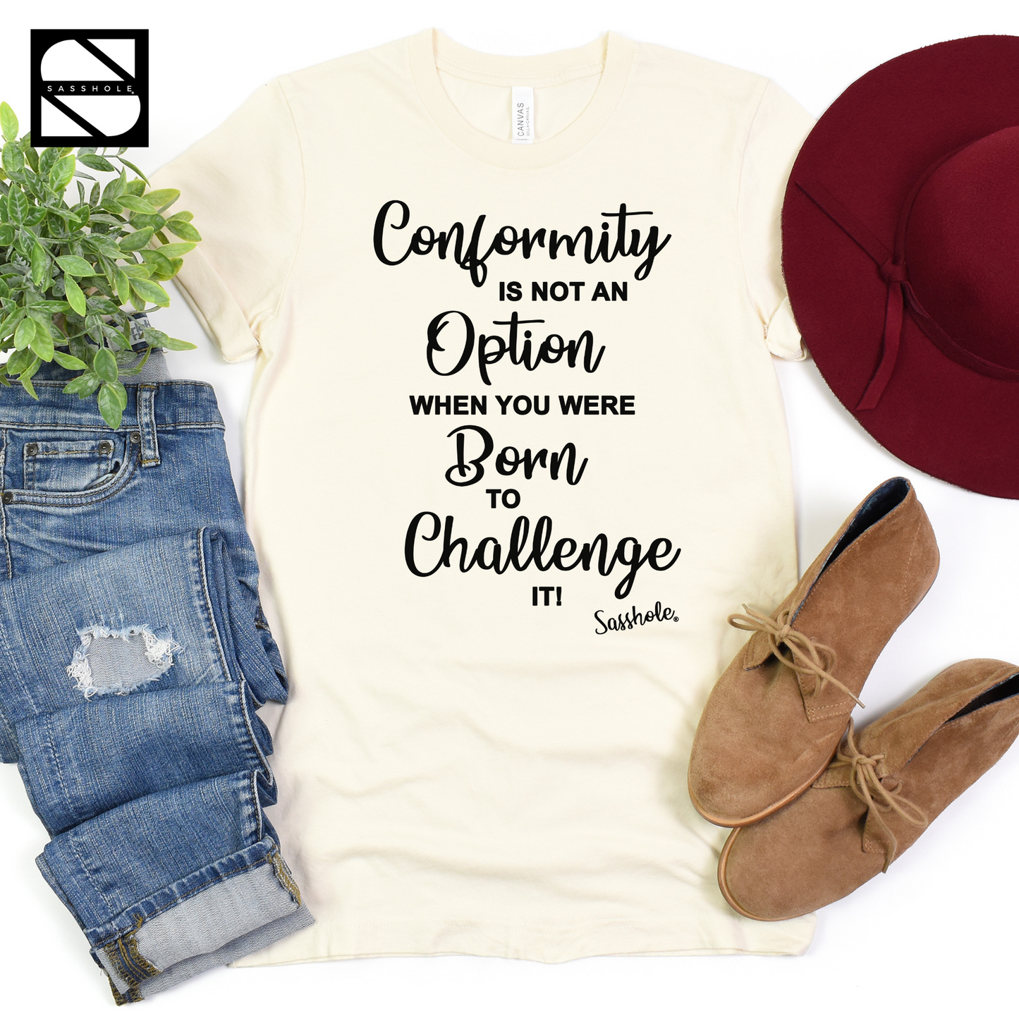 Challenge Conformity: Embrace the Sasshole® Lifestyle! Unisex T-shirt